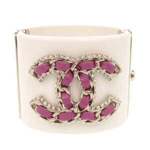 CHANEL Pink Logo Bracelet
